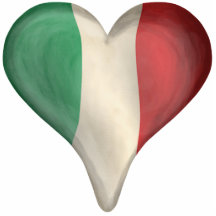 Italian Flag In A Heart Cut Out