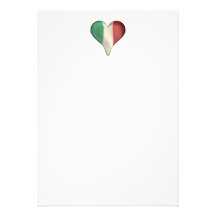 Italian Flag In A Heart Invites