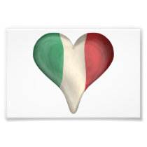 Italian Flag In A Heart Photo