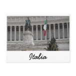 Italian Flag Next To Ancient Roman Ruins Post Cards