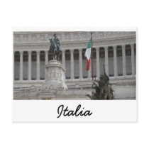 Italian Flag Next To Ancient Roman Ruins Post Cards