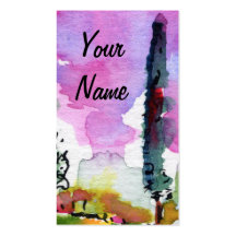 Italian Flair Artsy Watercolor Business Card