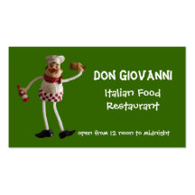 Italian Food Restaurant Business Card
