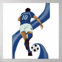 italian football gifts for Azzurri soccer fans Posters