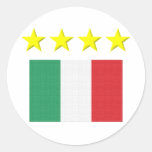 Italian Footie Round Sticker
