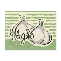 Italian Garlic Recipe Card Postcard