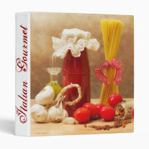 italian gourmet book vinyl binder