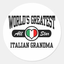Italian Grandma Round Sticker