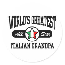 Italian Grandpa Round Sticker
