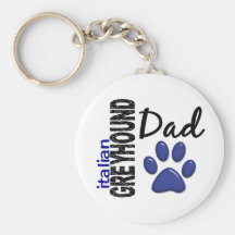 Italian Greyhound Dad 2 Keychains