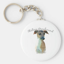 Italian Greyhound Dad 2 Keychains