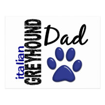 Italian Greyhound Dad 2 Postcards