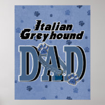 Italian Greyhound DAD Print