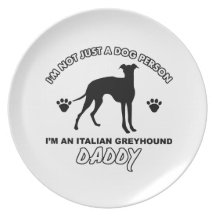 Italian Greyhound Dog Daddy Party Plates