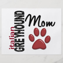 Italian Greyhound Mom 2 Personalized Flyer