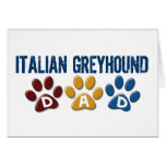 ITALIAN GREYHOUND Spaniel Dad Paw Print 1 Cards