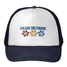 ITALIAN GREYHOUND Spaniel Dad Paw Print 1 Mesh Hat