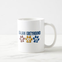 ITALIAN GREYHOUND Spaniel Dad Paw Print 1 Coffee Mug