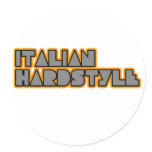 Italian hardstyle round sticker