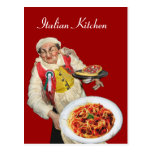 ITALIAN KITCHEN Red Recipe Postcards