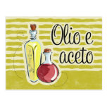 Italian Oil & Vinegar Recipe Card Postcard