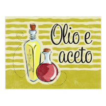 Italian Oil & Vinegar Recipe Card Postcard