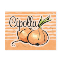 Italian Onion Recipe Card Postcard