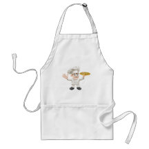 Italian pizza chef cartoon aprons