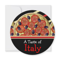 Italian pizza Italy party Announcements