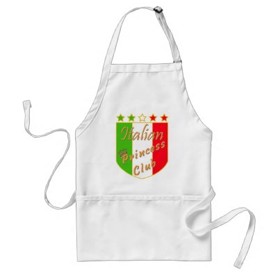 Italian Princess Club Crest Aprons by malibuitalian