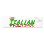 Italian Princess With Crown bumper stickers
