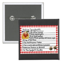 Italian Recipe Card Gifts "Spaghetti" Pins