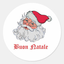 Italian Santa Claus #2 Round Stickers