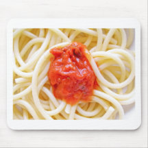 Italian Spaghetti Pasta With Tomato Sausage Top Mousepads