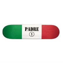 Italian Speaking Fathers & Dads : Padre Numero Uno Skateboard Decks
