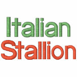 Italian Stallion Black Polo Shirt embroidered shirts
