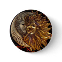 Italian Sun & Moon Carnaval Masks Pin