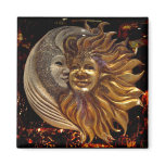 Italian Sun & Moon Carnaval Masks Fridge Magnet