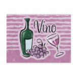 Italian Wine Recipe Card Post Card