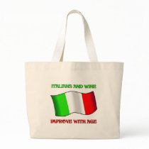 Italians And Wine, Improve With Age Canvas Bag