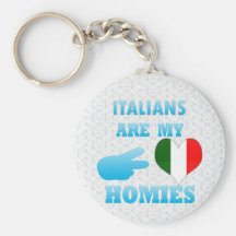 Italians are my Homies Keychain