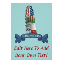 Italoamericano Italian American Party Invitations