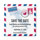 Italy Air Mail Wedding Save the Date magnets