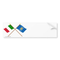 Italy and Calabria crossed flags