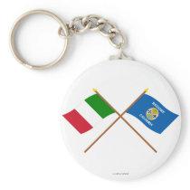 Italy and Calabria crossed flags