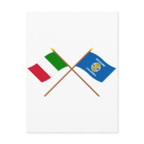 Italy and Calabria crossed flags