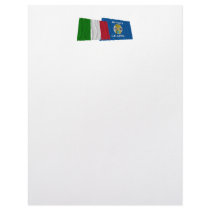 Italy and Calabria waving flags