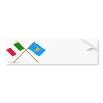 Italy and Friuli-Venezia Giulia crossed flags