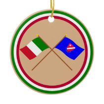 Italy and Molise crossed flags
