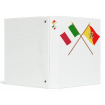 Italy and Sicilia crossed flags